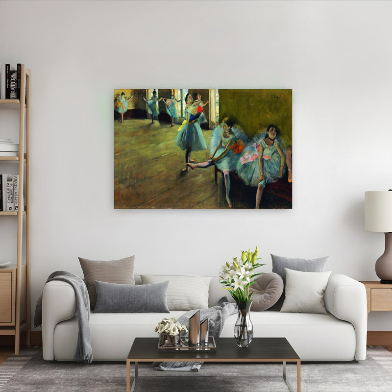 «Dancers by Rail», reproduction d'art abstrait contemporain classique, H 40 po x l 60 po