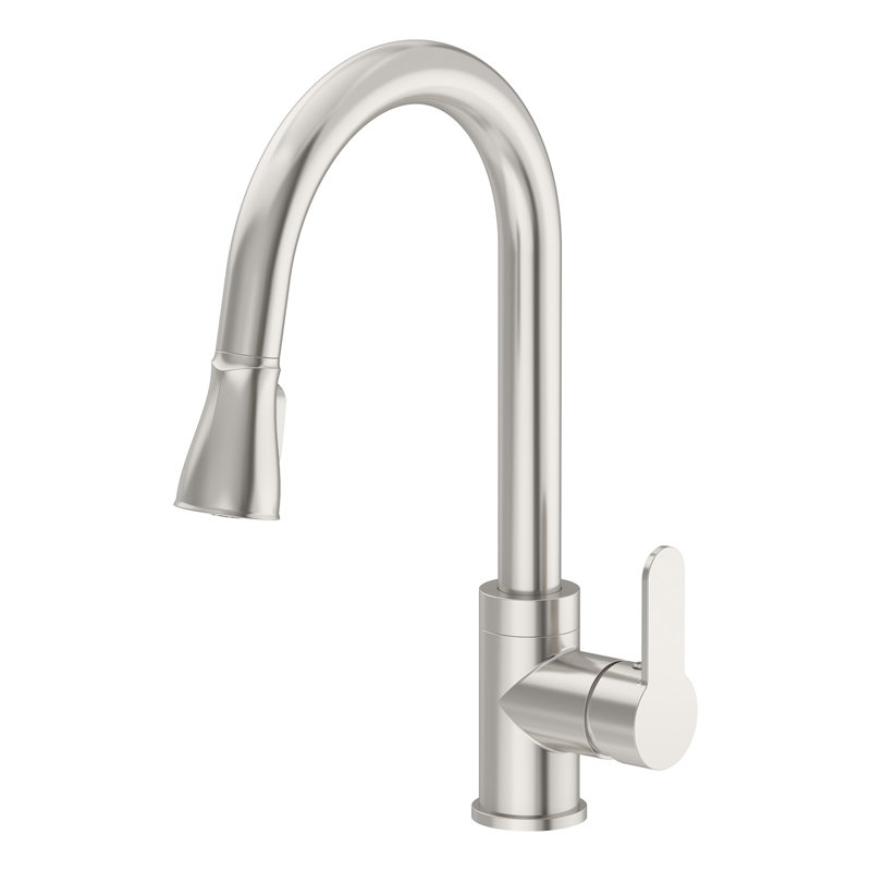 Identity Single Handle Pull-Down Sprayer Kitchen Faucet, Stainless Steel