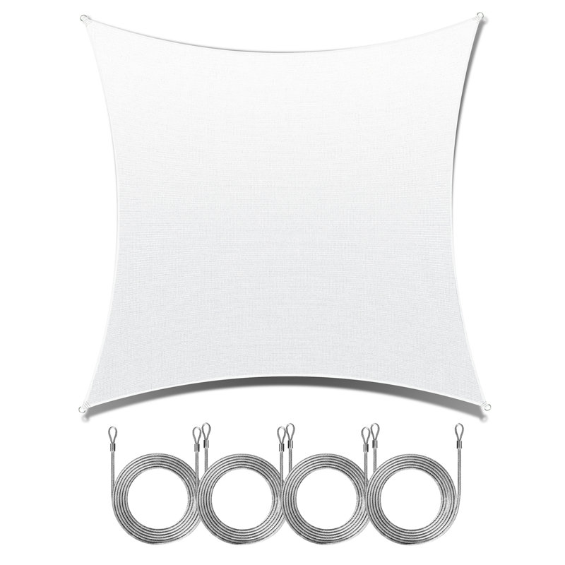 Voile d'ombrage Amgo, 14 pi x 14 pi, Blanc