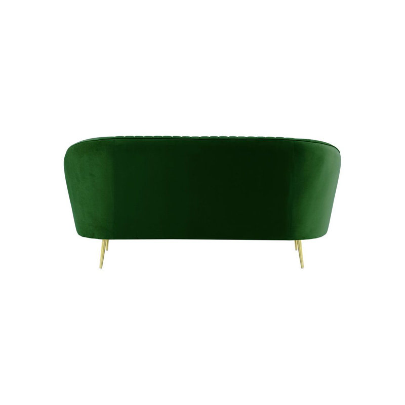 Avlynn 2 Seater Velvet Sofa, Green
