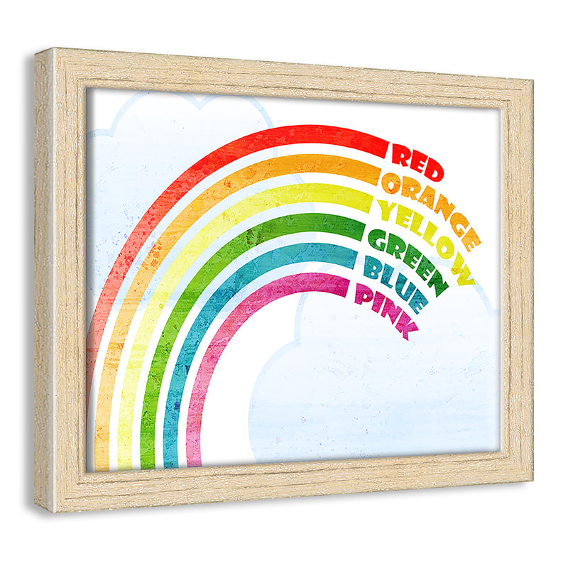 Art sur toile, couleurs, Cadre en chêne, 10" H x 8" W x 1.18" D