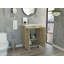 Meuble-lavabo autoportant de 24 po avec tablette interne Selma, blanc-2135971387