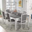 Ensemble de table de salle à manger extensible rustique et fonctionnel 7 pièces avec rallonge amovible, chaises rembourrées et tiroirs intégrés pour les réunions de famille et les réceptions-1173749492-1173749449-1173749491