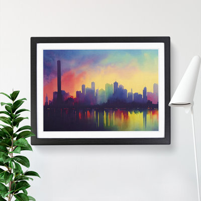 Watercolour City Skyline Vol.3 Abstract - Single Picture Frame Print