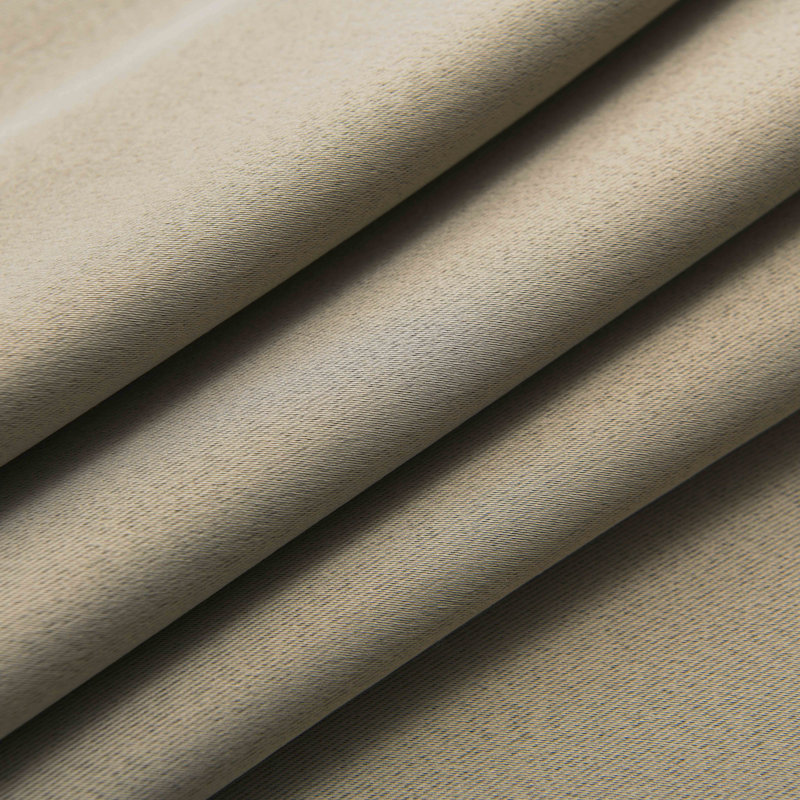 Deavion Solid Room Darkening Curtain Grommet Curtain Panels, 52" W x 63" L, Beige