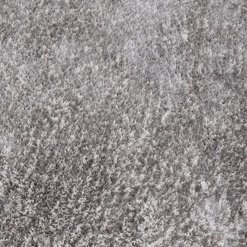 Tapis à poils longs en polyester touffeté à la main Camarato, Rond 6 pi