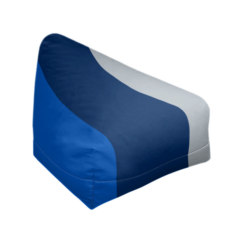 Fauteuil à billes Washington, 27 po x 27 po x 30 po, Bleu royal / bleu marine / argent