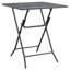 Ensemble de table de déjeuner et chaises d'extérieur 3 pièces Zofi, pliable, gris foncé