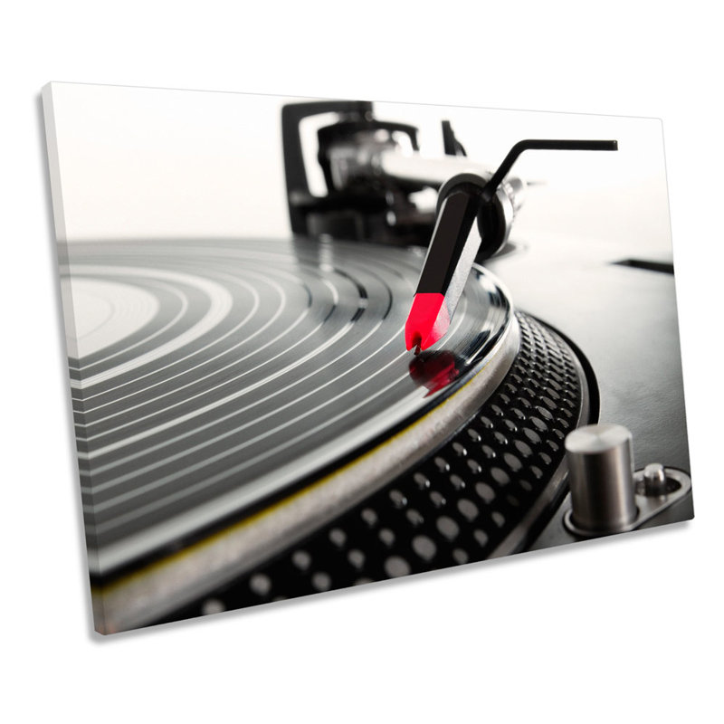 DJ Turntables Decks Music - Wrapped Canvas Print, 81.3cm H x 121.9cm W x 4cm D
