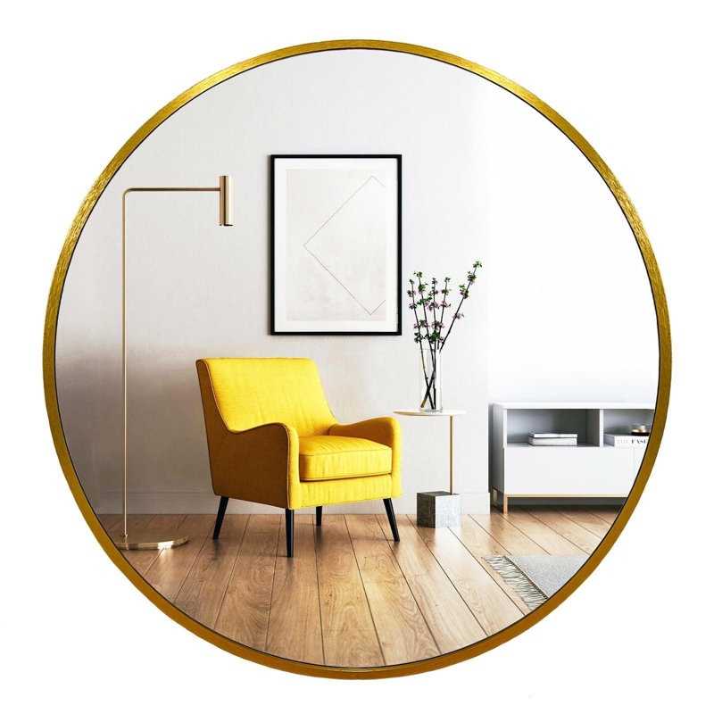 Miroir circulaire, miroir rond, miroir de salle de bain circulaire, miroir mural rond pour salon, chambre à coucher, salle de bain, salle de bain, rustique, meuble-lavabo.
