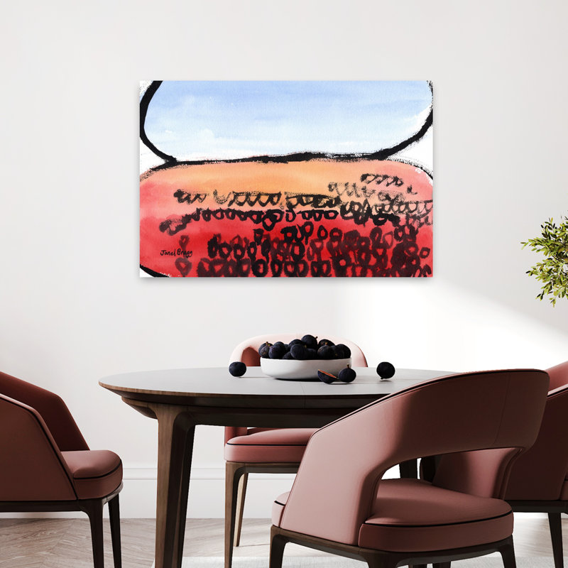 Art contemporain contemporain abstrait tulipe, H 24 po x l 36 po