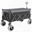 Chariot utilitaire pliable robuste de 132 cm (52 ​​po), capacité de 254 kg (560 lb), pliable et portable, avec pliage compact, noir et gris-136449057