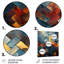 Carreaux cubiques abstraits jaunes et bleus - art mural en métal abstrait-1413992651