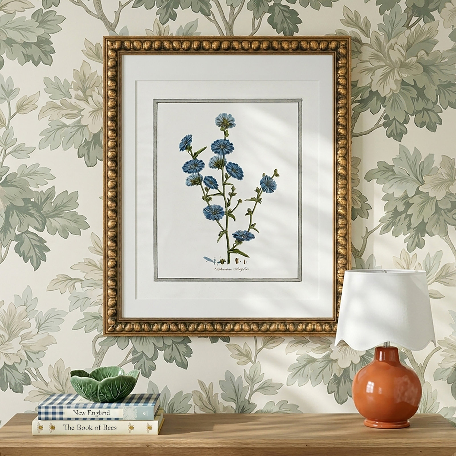 Colombe "Soft Botanical I" Print, Gold Bead Framed, 14" W x 16" H
