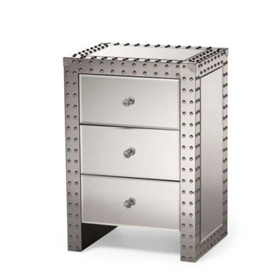 Spiegel Stainless Steel Nightstand