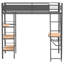 Lit mezzanine simple à 3 tablettes