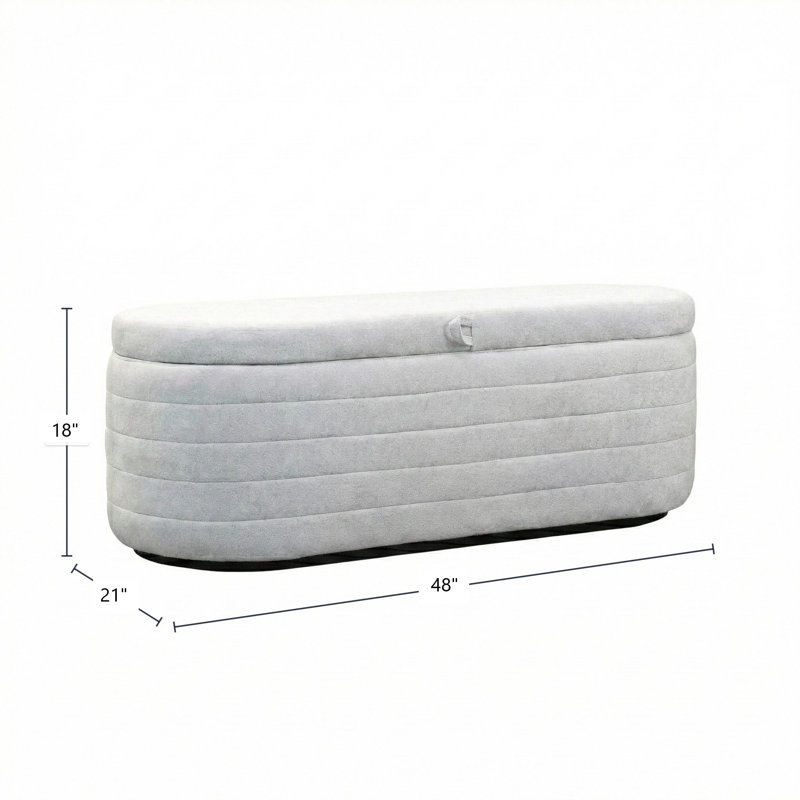 Ridwan Polyester Upholstered Storage Bench