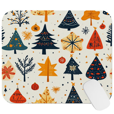 Holiday Christmas Tree Dreams IV Holidays Christmas Modern Gaming Cute Office Laptop Desk Pad Gift Mat Square Rectangle Non-Slip Mousepad