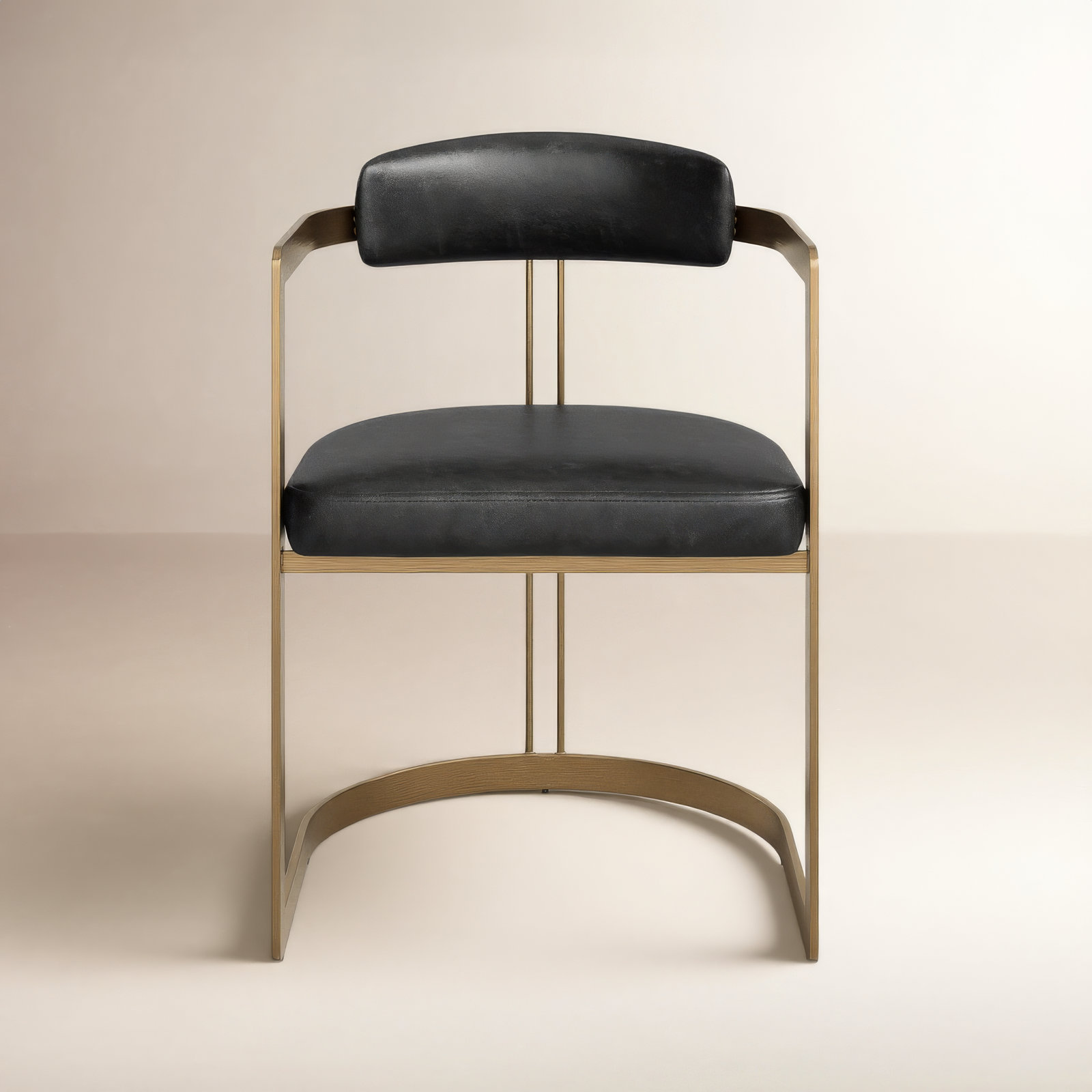 Bradley Genuine Leather Armchair, Black