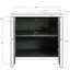 Armoire de rangement avec garniture de miroir et conception en forme de losange, argent pour la vie, salle à manger, entrée, cuisine
