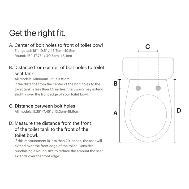 White Round Bidet Seat with Warm Air Dryer and Remote Control