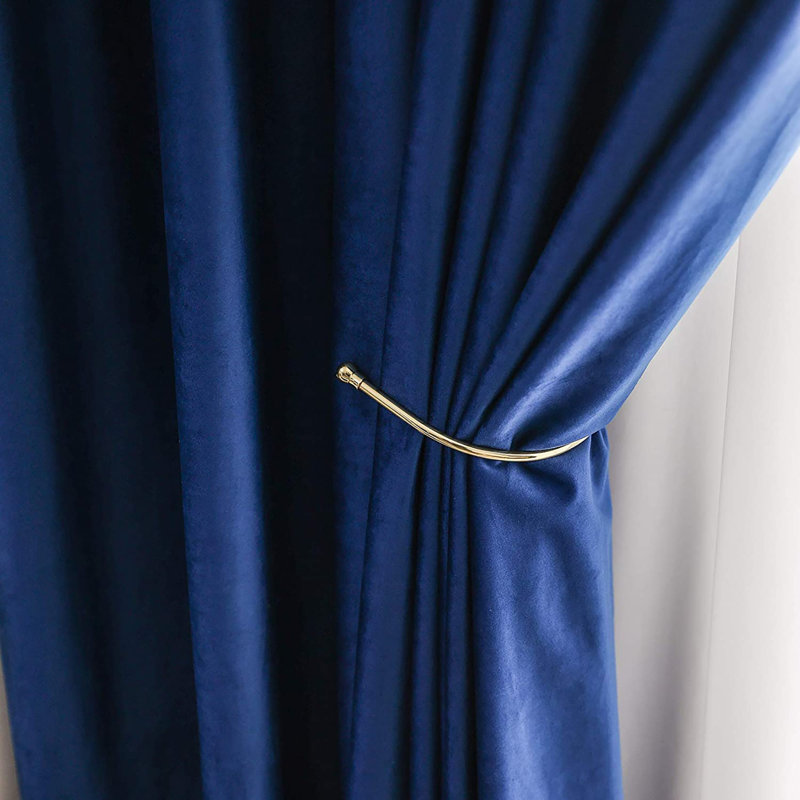 Florane Blackout Curtain Pair, Royal Blue, 52" W x 95" L