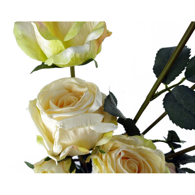 Plastic, Silk Artificial Arrangement, Cream