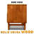 Gerrell Elara Solid Wood 2-Drawer Nightstand with Sculpted Front – Mid-Century Modern Bedside Table for Bedroom or Living Room, Caramel Finish-112747309