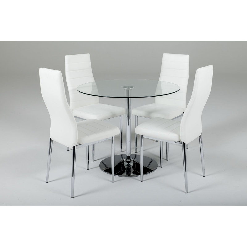 Sherlock 4 - Person Dining Set, White