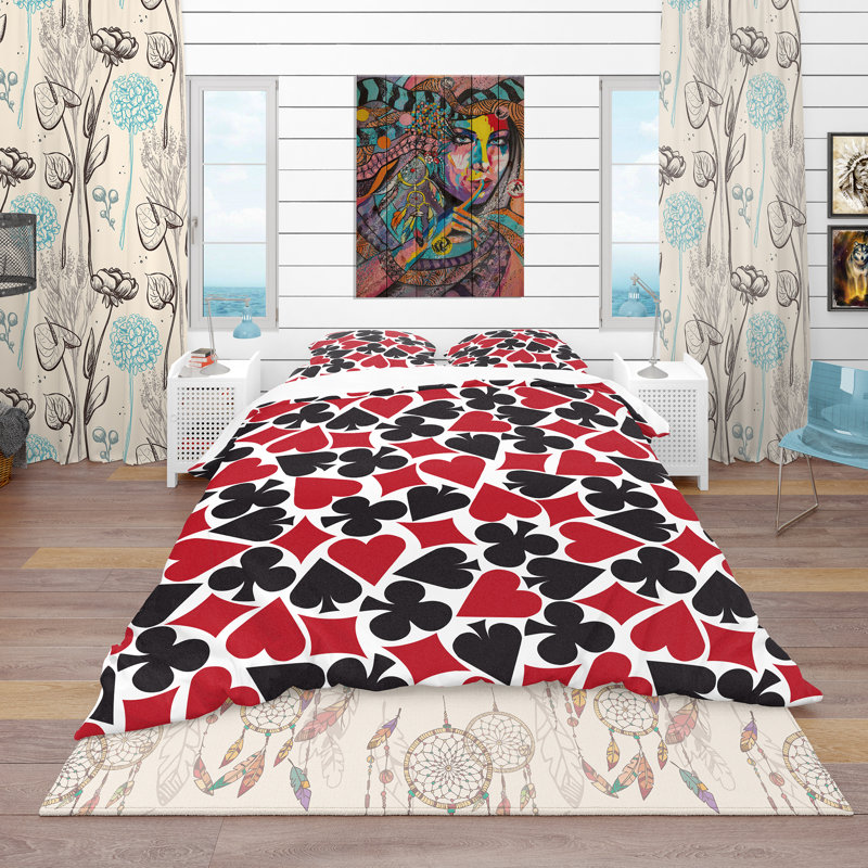 Ensemble de housse de couette moderne et contemporaine, Housse simple + 1 taie décorative
