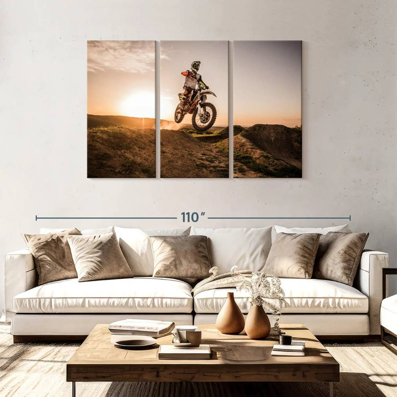 Dirt Bike Racer, 48" H x 74" W