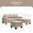 Upholstered L-Shaped Sectional Left Hand Facing