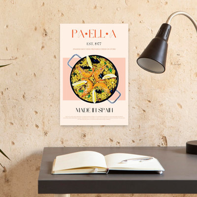 Delicious Spanish Paella Retro Traditional Vintage Wall Art
