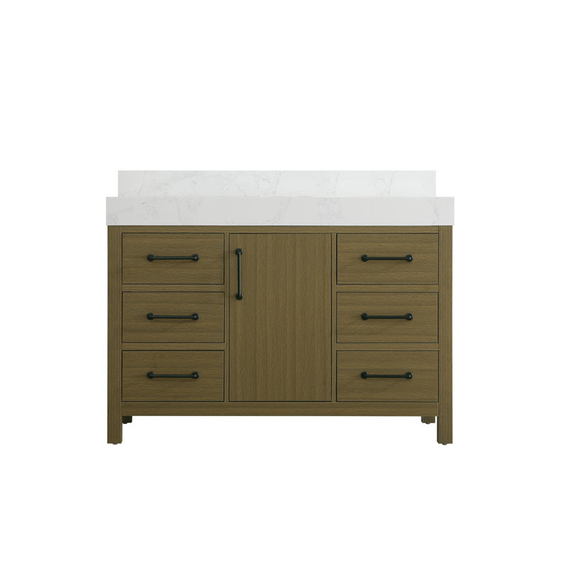 Ensemble de meuble-lavabo simple 48 po_VF60648-BS, Brun châtaigne
