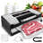 Liquid Vacuum Sealer Machine, 90Kpa Vacuum Sealer Machine Preservation Dry/Moist/Liquid Modes, LED Indicator Light, Handle Locked Design, Built-in Cutter and Bag Storage, Removable Drip Tray