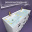 Comptoir de meuble-lavabo double 60 po avec lavabo et comptoir blanc