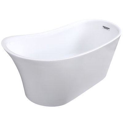 Milan 66.9'' x 29.1'' Freestanding Soaking Acrylic Bathtub
