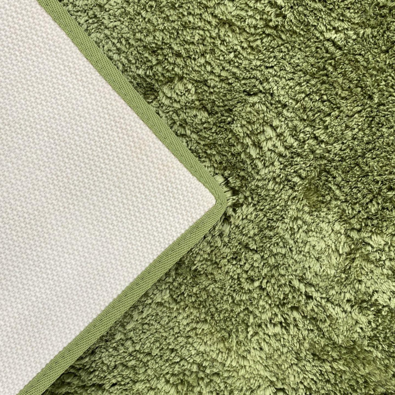 Hiltonia Polypropylene Non-Slip Bath Rug, 24" L x 17" W, Green