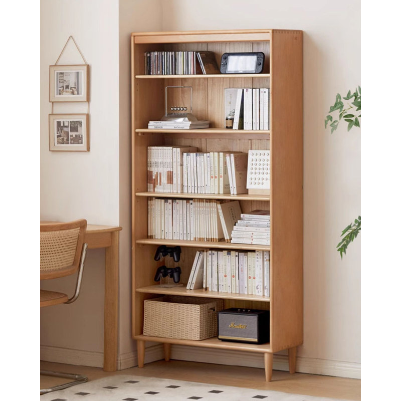 Petites bibliothèques ouvertes en bois massif du sol au plafond, (6 tablettes) H 69,69 po x l 33,46 po x P 12,6 po