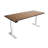 Skyscraper Electric Height Adjustable Standing Desk, Dual Motor and Digital Control with Memory, 72x30, Walnut Block Top with White Frame-765077061-765077059