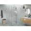 Halo 55 in. x 45 in. x 78 in. 90-degree Fully Frameless Glass Hinged Shower Enclosure-1488631557
