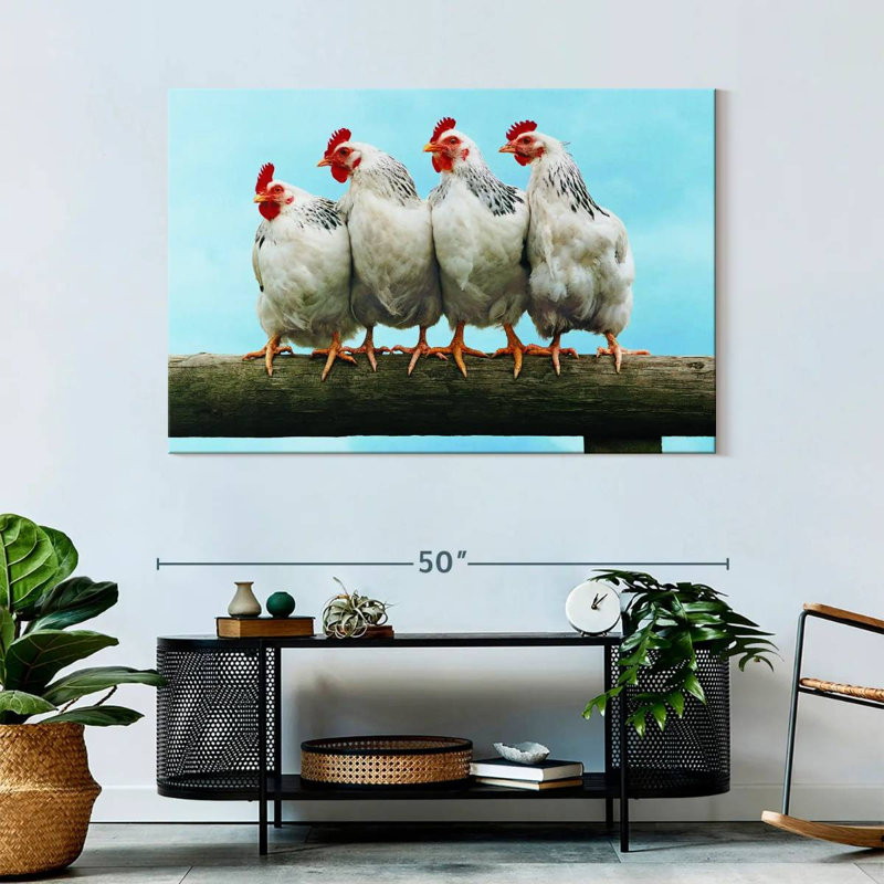 Brampt Chicken Friends, 32" H x 48" W