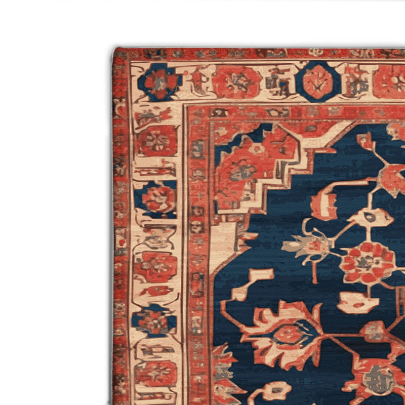 Tapis d'intérieur et d'extérieur brun Persian, Rectangulaire 8 pi x 10 pi
