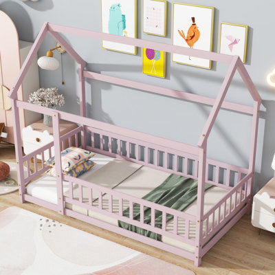 Lit à baldaquin pour enfants Soild Wood Montessori House Bed