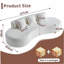 Canapé modulaire courbé en velours 3 places Cloud Couch