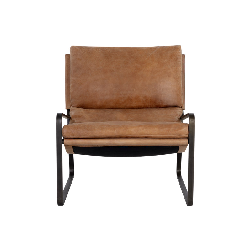 Lounge Chair, Brown Genuine Leather