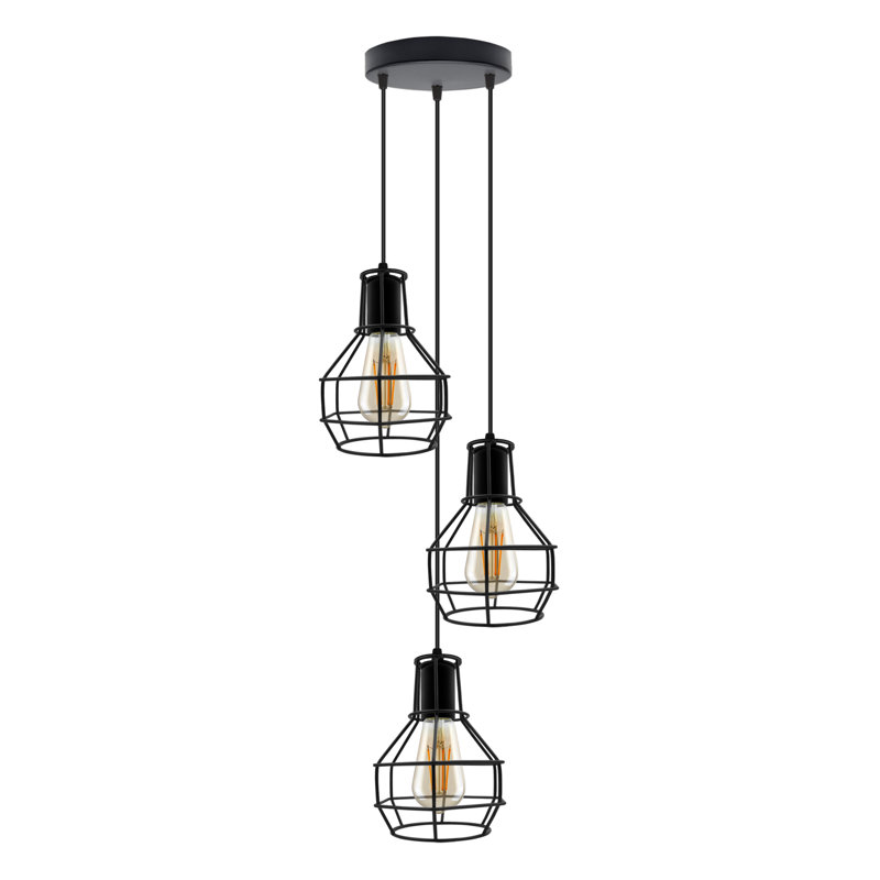 Thiam - Light Black Pendant, No