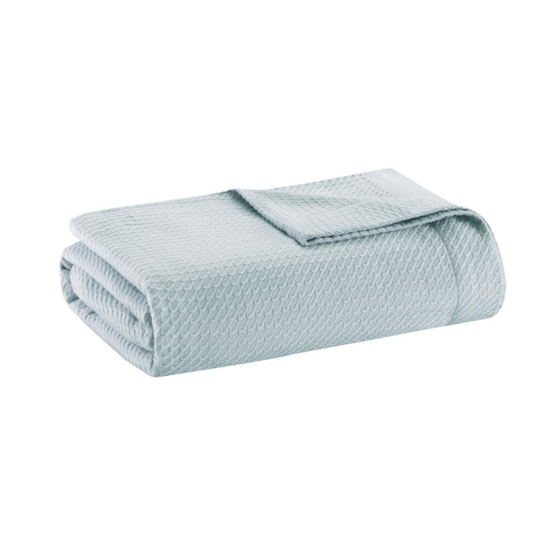 Couverture 100% coton de qualité égyptienne certifiée, Très grand, Bleu clair