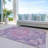 Machine Washable Indoor/Outdoor Claudian ACN1236 Purple Rug-103718876