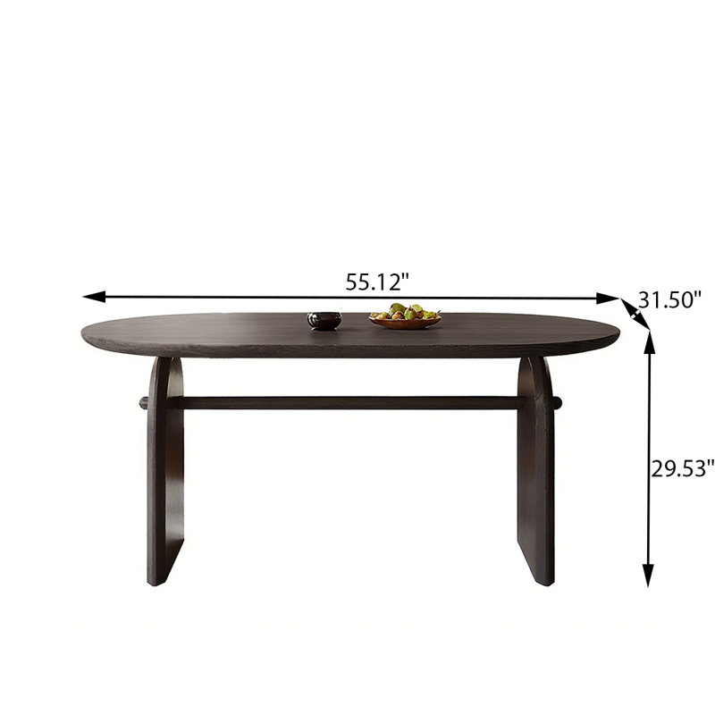 Table de salle à manger 55,12 po, 29.53" H x 55.12" W x 31.5" D